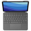 Logitech Combo Touch cu tastatura pentru iPad Pro 1/2/3th gen de 11inch, Layout UK, Oxford Grey