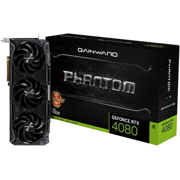 Placa video Gainward GeForce RTX 4080 Phantom 16GB GDDR6X Negru