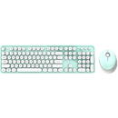 Tastatura Wireless keyboard + mouse set MOFII Sweet 2.4G (White-Green)