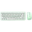Tastatura Wireless keyboard + mouse set MOFII Bean 2.4G (White-Green)