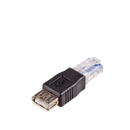 Akyga AK-AD-27 cable gender changer RJ45 USB 2.0 type A Black