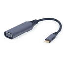 Gembird A-USB3C-VGA-01 USB Type-C to VGA display adapter, space grey, 0,15m