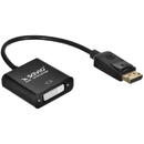 Savio CL-91 video cable adapter 0.2 m DisplayPort DVI Black