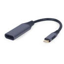 Gembird A-USB3C-DPF-01 USB Type-C to DisplayPort male adapter, space grey, 0,15m
