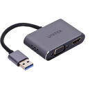 UNITEK ADAPTER USB-A - HDMI & VGA, FULL HD, M/F