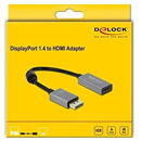 Delock Adaptor DisplayPort/HDMI  Gri/Negru