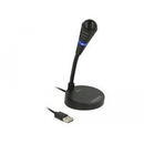 Microfon Delock USB Microphone with base and Touch-Mute Button