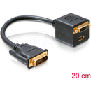 Delock Adaptor DVI-D la DVI -D(24+1)+HDMI Negru