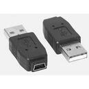 Delock Adaptor USB-A la mini USB-B Negru