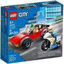 LEGO City - Politist pe motocicleta in urmarirea unei masini 60392, 59 piese
