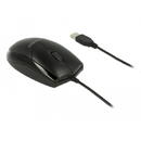Mouse DELOCK Optisc USB Fir 1000 dpi Negru Tasten USB Desktop-Maus