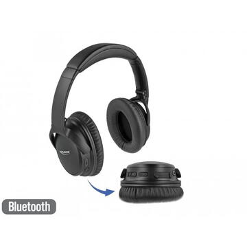Delock Casti Bluetooth 5.0 Over-Ear Negru