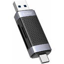 Card reader Orico CD2D-AC2-BK-EP Pentru SD/Micro SD, USB-C/USB, Negru