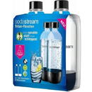 Aparate de preparare sifon SodaStream Tritan Bottle 1L black Twinpack