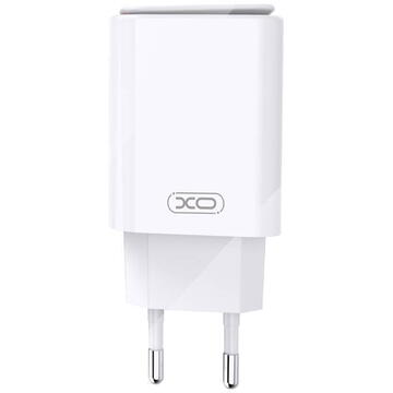 Incarcator de retea XO L90B Wall Charger, USB-C, PD 20W + QC 3.0 18W (White)