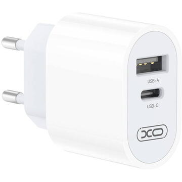 Incarcator de retea Wall charger XO L97, 1x USB, USB-C (white)