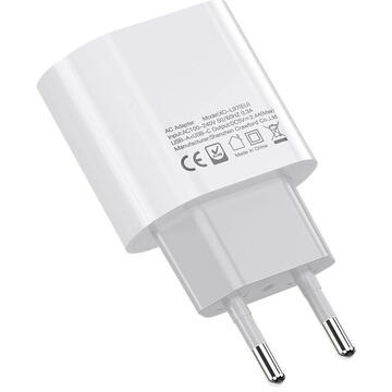 Incarcator de retea Wall charger XO L97, 1x USB, USB-C (white)