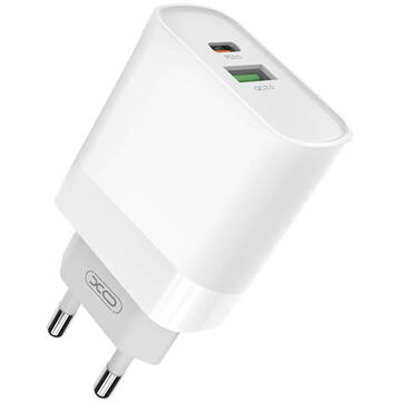 Incarcator de retea Wall Charger with Lightning Cable XO L64 20W, QC3.0, PD (white)