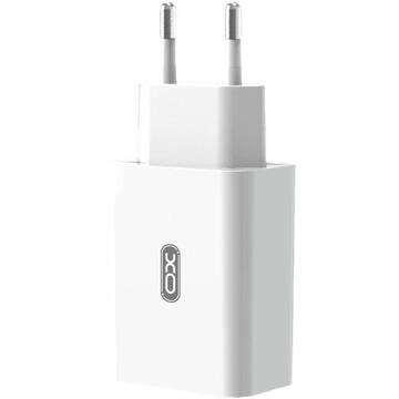 Incarcator de retea XO L36 wall charger, 1x USB, Quick Charge 3.0 (white)