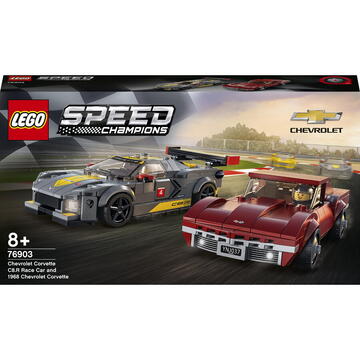LEGO Speed Champions Samochód wyścigowy Chevrolet Corvette C8.R i 1968 Chevrolet Corvette (76903)