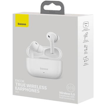 Baseus Encok W3 Wireless In-ear Calls/Music Bluetooth White
