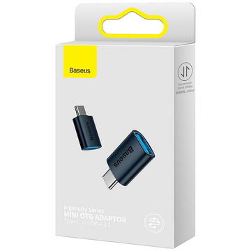 Baseus Ingenuity USB-C to USB-A adapter OTG (blue)