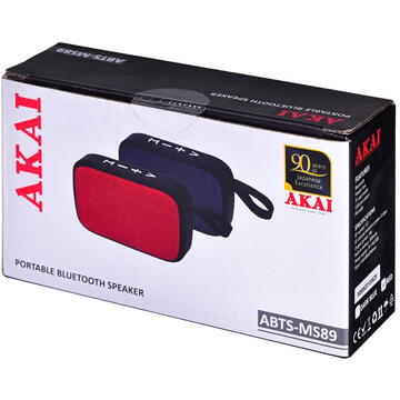 Boxa portabila AKAI ABTS-MS89 Red - BT loudspeaker