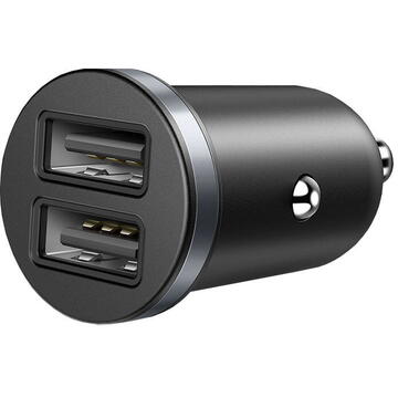 Mcdodo CC-6601 car charger, 2x USB, 2.4A (black)