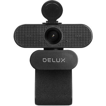 Camera web DeLux DC03 cu microfon inclus, Negru