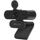 Camera web DeLux DC03 cu microfon inclus, Negru