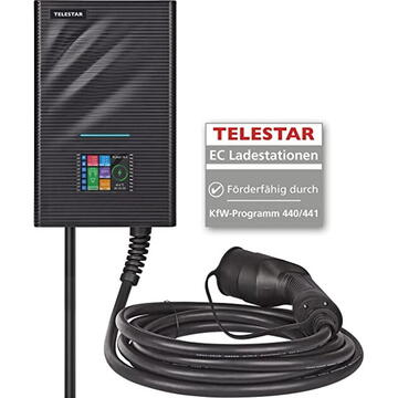 Telestar EC 311 S6 CEE, wall box (black, 11 kW, 6 m cable, app, energy meter)