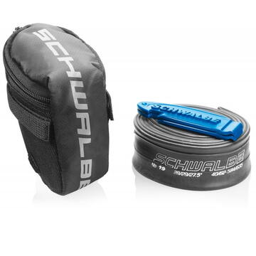 Schwalbe saddle bag MTB 27.5/29, bicycle basket/bag (black, incl. tube and tire levers)