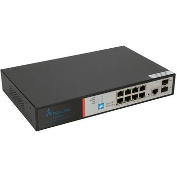 Switch Extralink EX.8222 network switch Managed L2/L4 Gigabit Ethernet (10/100/1000) Power over Ethernet (PoE) 1U Black