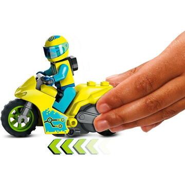 LEGO City - Motocicleta de cascadorie cibernetica 60358, 13 piese