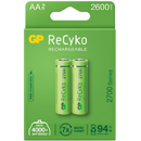 2x rechargeable batteries AA / R6 GP ReCyko 2700 Series Ni-MH 2600mAh