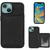 Husa Wachikopa Case with Kickstand Card Holder *Natural Genuine Leather* for iPhone 14 - Black