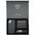 Husa Wachikopa Premium Box Set *iPhone 12 / 12 Pro Case with Kickstand Card Holder + Leather Keyring + Leather Wallet - Black