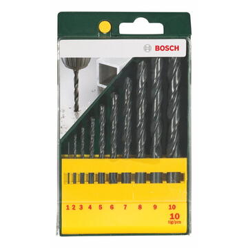 Bosch Powertools Bosch HSS-R Metal drill bit - set 10 pieces