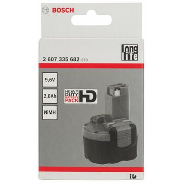 Bosch Powertools Bosch Battery 9,6V 2,6 Ah NiMH black - 2607335682