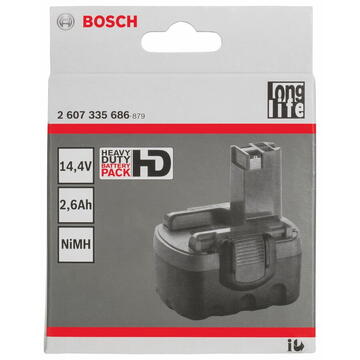 Bosch Powertools Bosch Battery 14,4V 2,6 Ah NiMH black - 2607335686