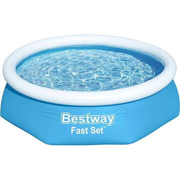 Bestway Fast Set above ground pool, 244cm x 61cm, swimming pool (blue/light blue)