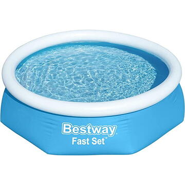 Bestway Fast Set above ground pool, 244cm x 61cm, swimming pool (blue/light blue)