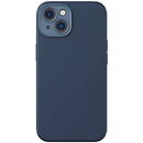 Husa Baseus Liquid Silica Case and Tempered Glass set for iPhone 14 Plus (blue)