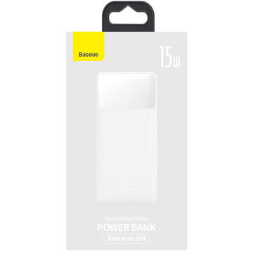 Baterie externa Powerbank Baseus Bipow 30000mAh, 15W (white)