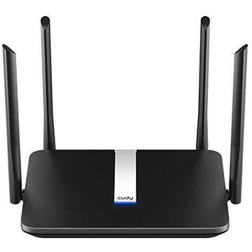 Router wireless Cudy X6 Mesh Gigabit WiFi AX1800 5GHz 1200MBit/s Negru
