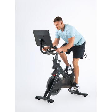 Biciclete fitness Bicicleta staționară magnetică de spinning OVICX Q201X, 21,5" TFT, WIFI bluetooth și aplicație