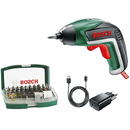 Bosch Powertools Bosch Cordless screwdriver IXO 5, with 32-piece bit set (green/black, Li-ion battery 1.5Ah 3.6V)