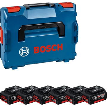 Bosch Set baterii  6 X GBA 18V 4.0AH PROFESIONAL Albastru/Negru