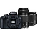 Aparat foto DSLR Canon EOS-4000D Kit III 18-55 + 75-300mm,  camera