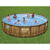 Set complet de piscină cu cadru BESTWAY Steel™ Swim Vista Series™ cu pompă de filtru Ø 549 x 122 cm, aspect lemn (pin), rotund